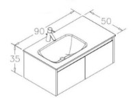 Dulap cu lavoar Orka Lisbon 90 Black (16542) imaginea #2 — magazin online Desire.md