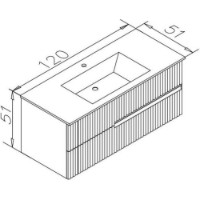 Dulap cu chiuvetă Orka Moonlight 120 Grey (050600) imaginea #3 — magazin online Desire.md