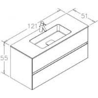 Dulap pentru lavoar Orka Nest 121 White Matt imaginea #3 — magazin online Desire.md
