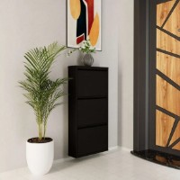 Rafturi pentru pantofi Trendy 3 Piece Metal  Black 50x103x15cm GTR007907