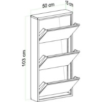 Rafturi pentru pantofi Trendy 3 Piece Metal White 50x103x15cm GTR007906 imaginea #6 — magazin online Desire.md