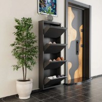 Rafturi pentru pantofi Trendy 4 Piece Metal Anthracite 50x136x15cm GTR007908 imaginea #7 — magazin online Desire.md