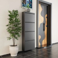 Rafturi pentru pantofi Trendy 4 Piece Metal Anthracite 50x136x15cm GTR007908