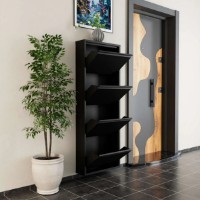 Rafturi pentru pantofi Trendy 4 Piece Metal Black 50x136x15cm GTR007910 imaginea #4 — magazin online Desire.md