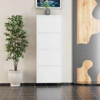 Rafturi pentru pantofi Trendy 4 Piece Metal White 50x136x15cm GTR007909 imaginea #2 — magazin online Desire.md