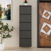 Rafturi pentru pantofi Trendy 5 Piece Metal Anthracite 50x169x15cm GTR007911 imaginea #8 — magazin online Desire.md