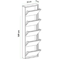 Rafturi pentru pantofi Trendy 5 Piece Metal Anthracite 50x169x15cm GTR007911 imaginea #4 — magazin online Desire.md