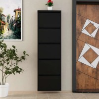 Rafturi pentru pantofi Trendy 5 Piece Metal Black 50x169x15cm GTR007913 imaginea #3 — magazin online Desire.md