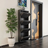 Rafturi pentru pantofi Trendy Locking 4 Piece Metal Anthracite 50x136x15cm GTR007917 imaginea #3 — magazin online Desire.md