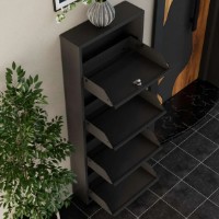 Rafturi pentru pantofi Trendy Locking 4 Piece Metal Anthracite 50x136x15cm GTR007917 imaginea #6 — magazin online Desire.md