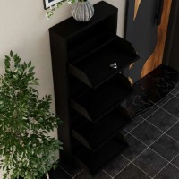 Rafturi pentru pantofi Trendy Locking 4 Piece Metal Black 50x136x15cm GTR007919 imaginea #2 — magazin online Desire.md