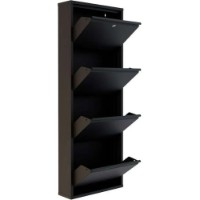 Rafturi pentru pantofi Trendy Locking 4 Piece Metal Black 50x136x15cm GTR007919 imaginea #5 — magazin online Desire.md