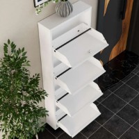 Rafturi pentru pantofi Trendy Locking 4 Piece Metal White 50x136x15cm GTR007918 imaginea #5 — magazin online Desire.md