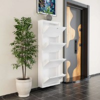Rafturi pentru pantofi Trendy Locking 4 Piece Metal White 50x136x15cm GTR007918 imaginea #7 — magazin online Desire.md