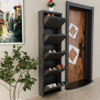 Rafturi pentru pantofi Trendy Locking 5 Piece Metal Anthracite 50x169x15cm GTR007920 imaginea #2 — magazin online Desire.md