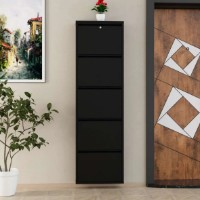 Rafturi pentru pantofi Trendy Locking 5 Piece Metal Black 50x169x15cm GTR007922 imaginea #4 — magazin online Desire.md