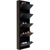 Rafturi pentru pantofi Trendy Locking 5 Piece Metal Black 50x169x15cm GTR007922 imaginea #5 — magazin online Desire.md