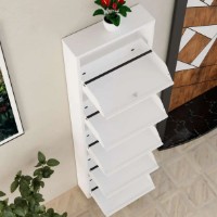 Rafturi pentru pantofi Trendy Locking 5 Piece Metal White 50x169x15cm GTR007921 imaginea #3 — magazin online Desire.md