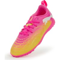 Ghete pentru fotbal Puma Future 9 Play Tt Jr Poison Pink/Sun Stream/Bright Aqua/Puma White, s.33 imaginea #5 — magazin online Desire.md
