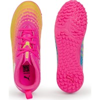 Ghete pentru fotbal Puma Future 9 Play Tt Jr Poison Pink/Sun Stream/Bright Aqua/Puma White, s.35 imaginea #4 — magazin online Desire.md