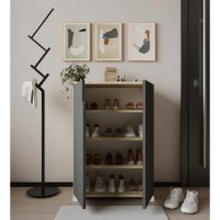 Rafturi pentru pantofi Trendy Venedik Sapphire Oak/Anthracite 60x97x34cm (GTR008082) imaginea #5 — magazin online Desire.md