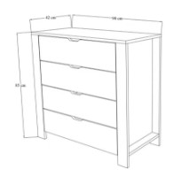 Comodă Trendy Duru 1600-31 White 90x85x42cm (GTR007926) imaginea #7 — magazin online Desire.md