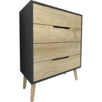 Comodă Trendy Flora Anthracite/Sapphire Oak 78x95x45cm (GTR008146) imaginea #6 — magazin online Desire.md