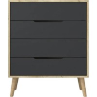 Comodă Trendy Flora Sapphire Oak/Anthracite 78x95x45cm (GTR008149) imaginea #6 — magazin online Desire.md