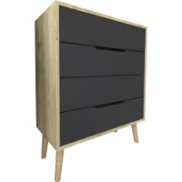 Comodă Trendy Flora Sapphire Oak/Anthracite 78x95x45cm (GTR008149) imaginea #2 — magazin online Desire.md