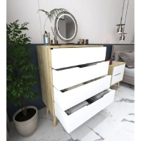 Comodă Trendy Flora Sapphire Oak/White 78x95x45cm (GTR008147) imaginea #6 — magazin online Desire.md