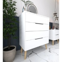 Comodă Trendy Flora White 78x95x45cm (GTR008145) imaginea #5 — magazin online Desire.md