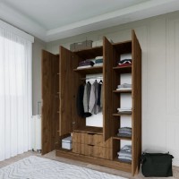Dulap Trendy 1600-046 Walnut 140x182x45cm GTR007923 imaginea #2 — magazin online Desire.md