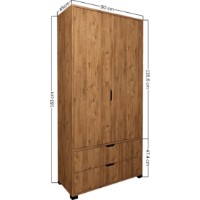 Dulap Trendy Atlas 1600-51 90x183x45cm (GTR007948) imaginea #4 — magazin online Desire.md