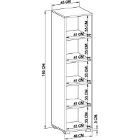 Dulap Trendy Duru 1600-013 White 40x183x45cm GTR007925 imaginea #2 — magazin online Desire.md