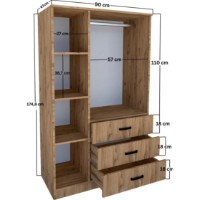 Dulap Trendy Easy 1600-56 90x174,8x47cm (GTR007941) imaginea #4 — magazin online Desire.md