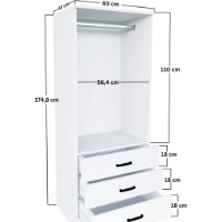 Dulap Trendy Easy 1600-58 60x174,8x47cm (GTR007939) imaginea #6 — magazin online Desire.md