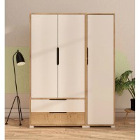 Dulap Trendy Flora 137 Sapphire Oak/White 137x183x45cm (GTR008068) imaginea #1 — magazin online Desire.md