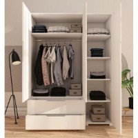 Dulap Trendy Flora 137 White 137x183x45cm (GTR008067) imaginea #2 — magazin online Desire.md