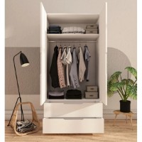 Dulap Trendy Flora 90  White 90x183x45cm (GTR008056) imaginea #4 — magazin online Desire.md