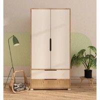 Dulap Trendy Flora 90 Sapphire Oak/White 90x183x45cm (GTR008057)