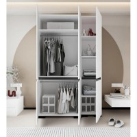 Dulap Trendy Floransa 135 White/Anthracite v3 135x210x52cm (GTR008074) imaginea #4 — magazin online Desire.md