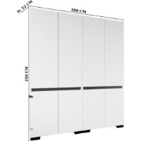 Dulap Trendy Floransa 180 White/Anthracite 180x210x52cm (GTR008075) imaginea #3 — magazin online Desire.md