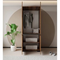 Dulap Trendy Floransa 90 - Walnut/Anthracite v2 90x210x52cm (GTR008059) imaginea #2 — magazin online Desire.md