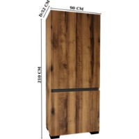 Dulap Trendy Floransa 90  Walnut/Anthracite v3 90x210x52cm (GTR008060) imaginea #3 — magazin online Desire.md