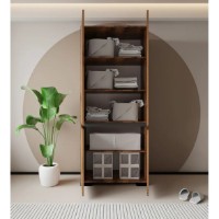 Dulap Trendy Floransa 90 Walnut/Anthracite 90x210x45cm (GTR008058) imaginea #2 — magazin online Desire.md