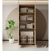 Dulap Trendy Floransa 90 Sapphire Oak/Anthracite v3 90x210x52cm (GTR008063) imaginea #2 — magazin online Desire.md