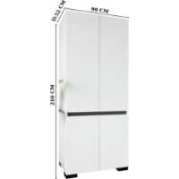 Dulap Trendy Floransa 90 White/Anthracite 90x210x52cm (GTR008064) imaginea #3 — magazin online Desire.md