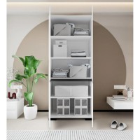 Dulap Trendy Floransa 90 White/Anthracite 90x210x52cm (GTR008064) imaginea #5 — magazin online Desire.md