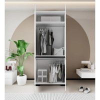 Dulap Trendy Floransa 90 White/Anthracite v2 90x210x52cm (GTR008065) imaginea #2 — magazin online Desire.md