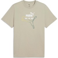 Детская футболка Puma Ess Logo Lab Summer Pebble Gray, s.L